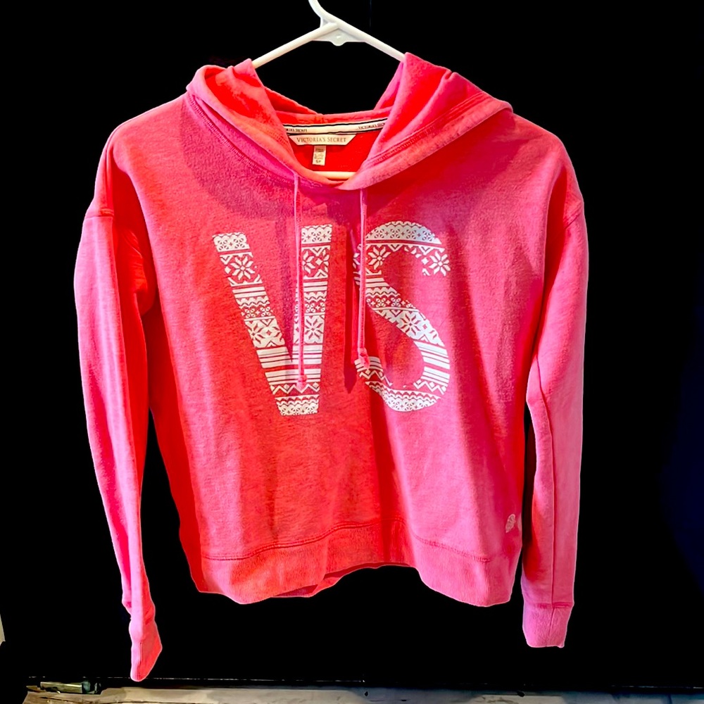 Women’s Victoria Secrets Pink Sweatshirt Hooded Size- Small